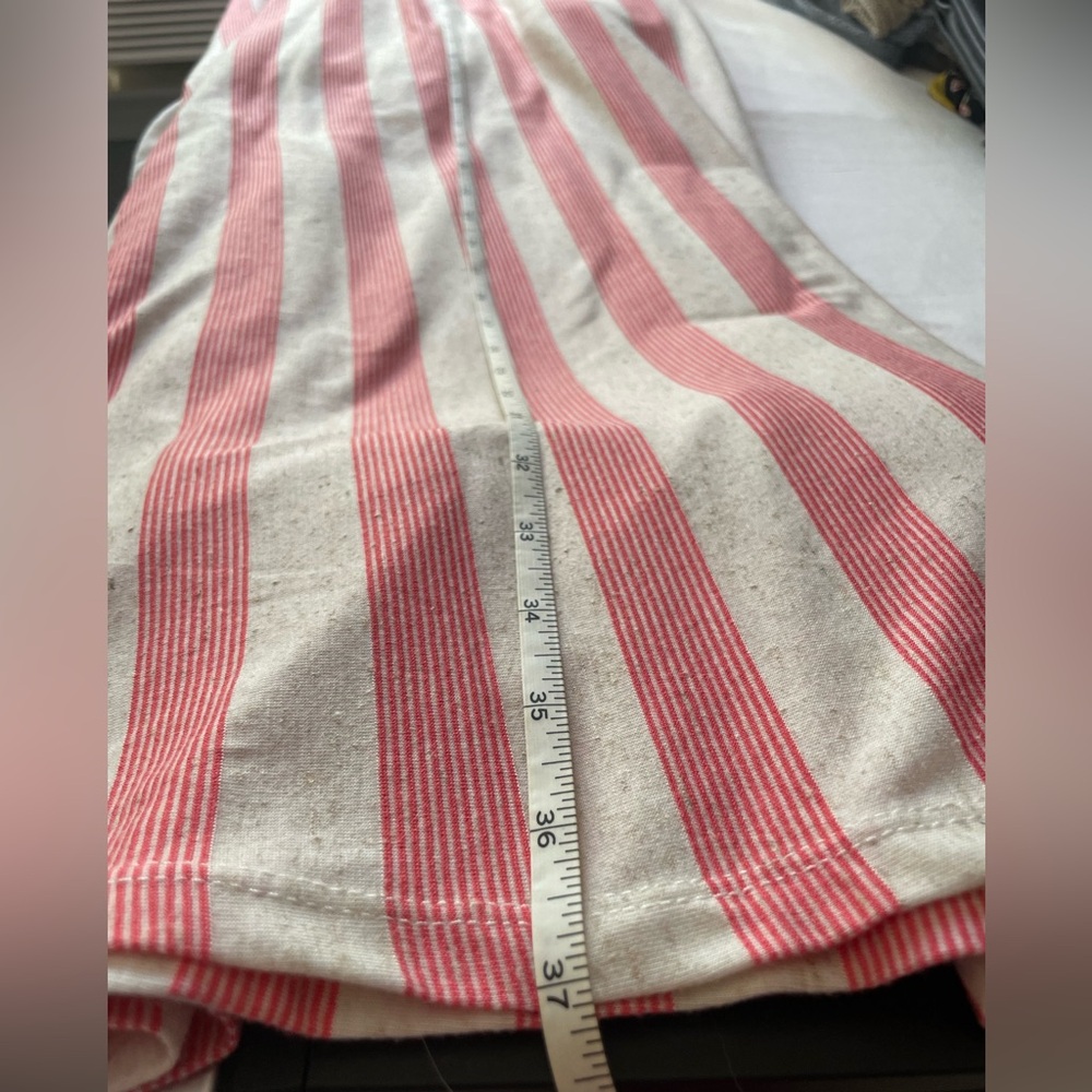 Cream & Coral Pink Striped Comfy Beachy Maxi Dress - Picture 10 of 13